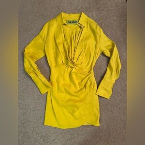 Gauge81 NAHA LINEN linen draped shirt mini dress - Small. EUC.